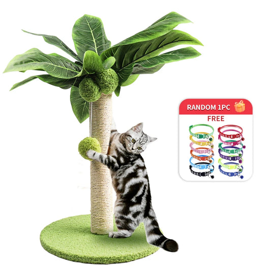 GreenPaw Kitten Haven - Cute Leaves Cat Scratching Post