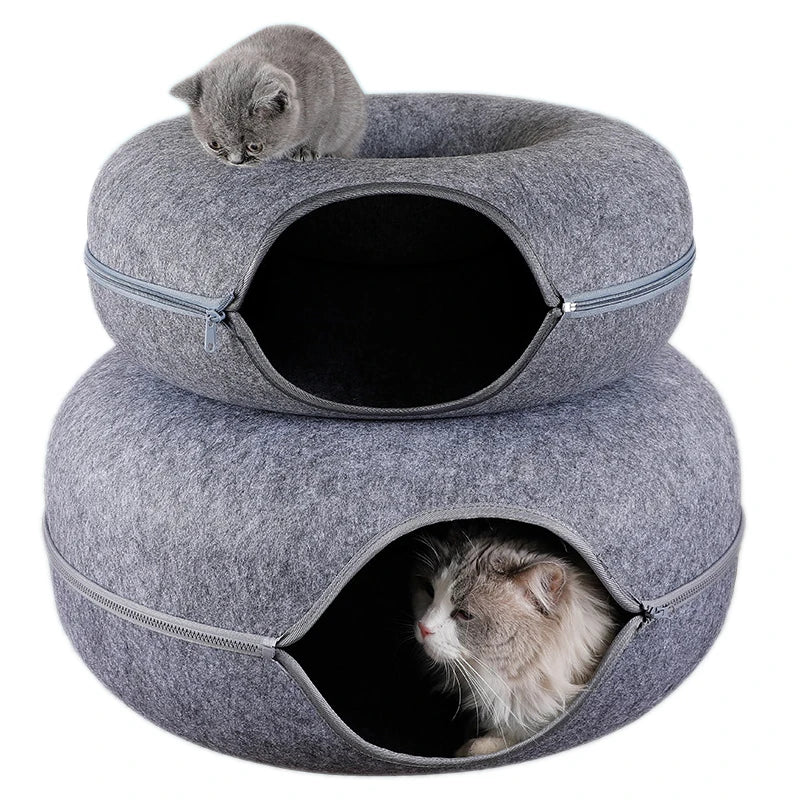 Doughnut Haven Cat Tunnel & Bed Combo