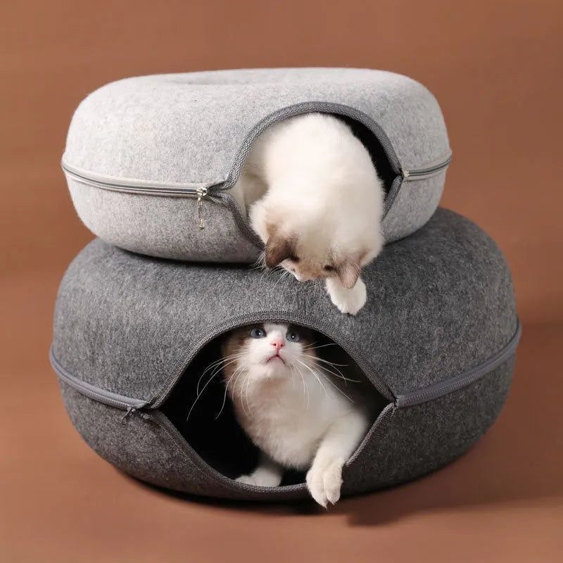 Doughnut Haven Cat Tunnel & Bed Combo