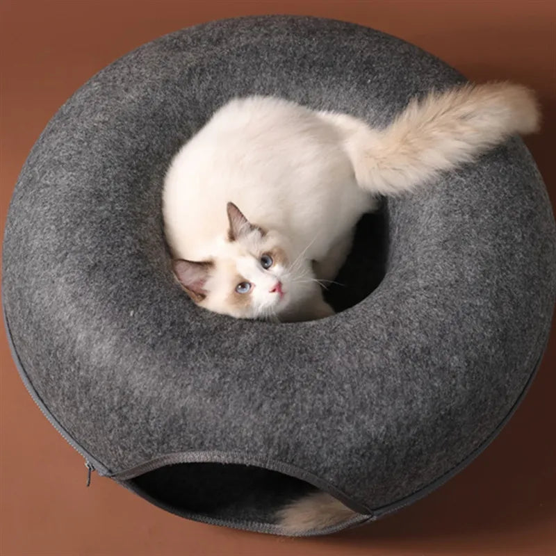 Doughnut Haven Cat Tunnel & Bed Combo