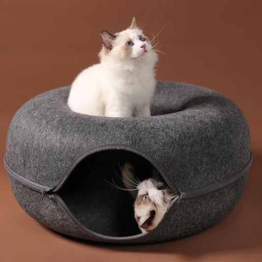 Doughnut Haven Cat Tunnel & Bed Combo