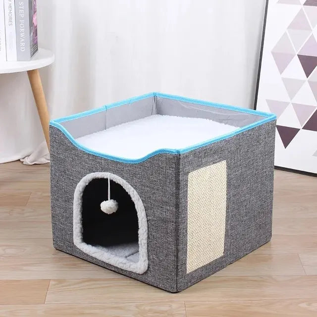 CozyPaws Double Layered Foldable Cat Bed