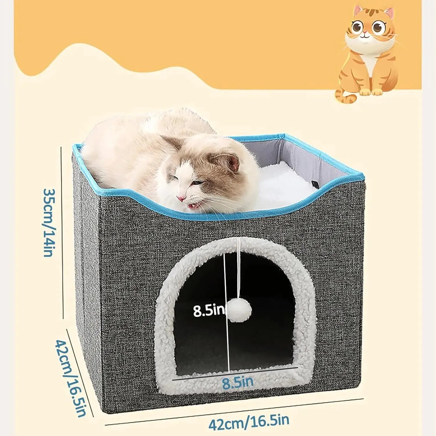 CozyPaws Double Layered Foldable Cat Bed