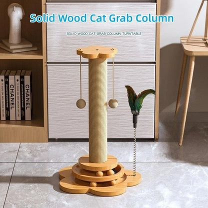 PurrPlay Wooden Cat Turntable