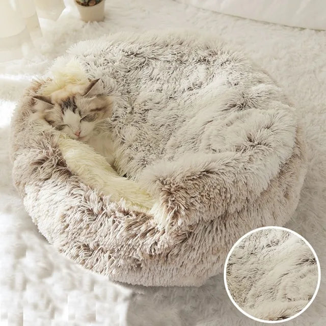 CozyPaws WarmPlush Cat Bed