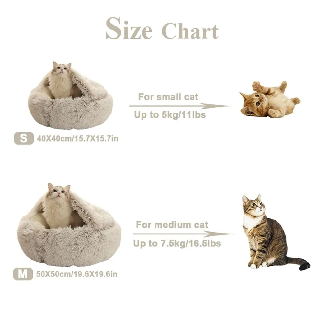 CozyPaws WarmPlush Cat Bed